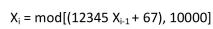 The pseudo-random number generator equation given by with the seed _______.