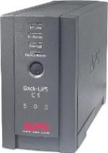   -Users who want their desktop computers to remain powered up when the electricity goes off should use a(n)  ____, as shown in the accompanying figure. A)  UPS B)  surge suppressor C)  voltage controller D)  voltage meter