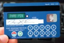   -The accompanying figure shows a(n)  ____ credit card. A)  B2B B)  B₂C C)  VND D)  OTP