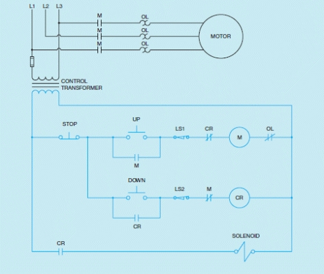 Figure 16-11   -In the accompanying figure, if the UP push button is pressed, what will happen?