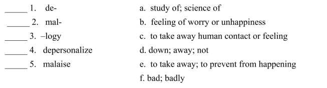Fill in the letter of the definition that matches best. Use each letter only once.  <div style=padding-top: 35px> 