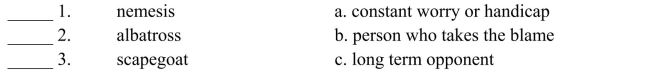 Fill in the letter of the definition that matches best. Use each letter only once.  <div style=padding-top: 35px> 