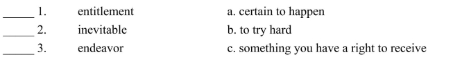 Fill in the letter of the definition that matches best. Use each letter only once.  <div style=padding-top: 35px> 
