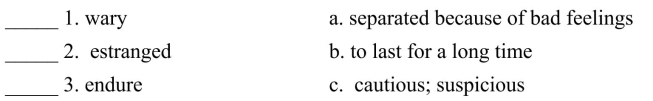 Fill in the letter of the word that best fits in each sentence. Use each letter only once.    