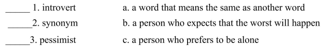 Fill in the letter of the word that best fits in each sentence. Use each letter only once.    