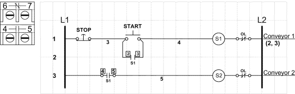   -In the accompanying figure, the push-to-test switch is a two-circuit _______________ push-button.