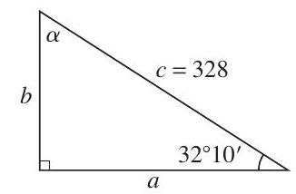 Solve the triangle.