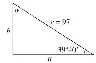Solve the triangle.   