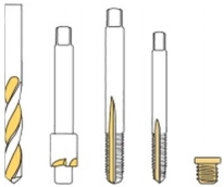 Identify this thread repair kit.   A) Helicoil kit B) Tap and die kit C) Timesert kit D) Key lock insert kit
