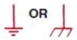 The symbol in the figure below indicates which of these?   A) Ground B) Battery C) Diode D) Capacitor