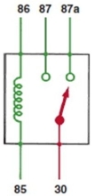 This drawing is a representation of ________.   A) A potentiometer B) A relay C) An ignition coil D) A vacuum switch