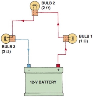 What is the total resistance in this circuit?   A) 12 ohms B) 6 ohms C) 3 ohms D) None of these