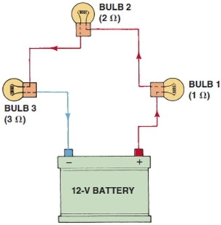 How much current will flow in this circuit?   A) 12 amps B) 3 amps C) 2 amps D) None of these