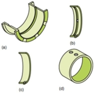 Which one of these is a thrust bearing?   A) a B) b C) c D) d