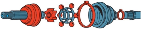 This type of driveshaft joint is called a(an)  ________.   A) Plunge joint B) U-joint C) Ball joint D) Rzeppa joint