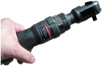 <strong>Identify this tool.  </strong> A)Air ratchet B)Impact wrench C)Grease gun D)Die grinder <div style=padding-top: 35px> 