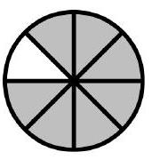 Use a fraction to represent the shaded portions. - 