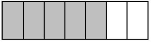 Use a fraction to represent the shaded portions. - 