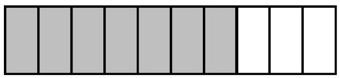 Use a fraction to represent the shaded portions. - 