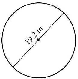 For Next Problems, use 3.14 as the approximate value for π if needed. Round your answers to the nearest tenth when necessary. -Find the radius.    