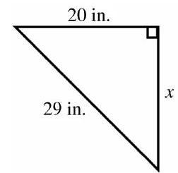 in the next problems, find the unknown length(s). Round your answer(s) to the nearest tenth when necessary. In the second Problem, assume that the triangles are similar. - 