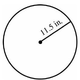  in the next problems, use 3.14 as the approximate value for  \pi  if needed. Round your answers to the nearest tenth when necessary. -Find the circumference.    