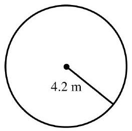  in the next problems, use 3.14 as the approximate value for  \pi  if needed. Round your answers to the nearest tenth when necessary. -Find the circumference.    