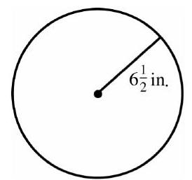  in the next problems, use 3.14 as the approximate value for  \pi  if needed. Round your answers to the nearest tenth when necessary. -Find the circumference.    