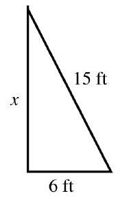  in the next problems, find the unknown length(s) . Round your answer(s)  to the nearest tenth when necessary. In the second Problem, assume that the triangles are similar. -  A)   x=261 \mathrm{ft}  B)   x=189 \mathrm{ft}  C)   x=16.2 \mathrm{ft}  D)   x=13.7 \mathrm{ft}