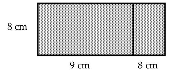 Find the area of the shaded region. -  A)  576 square centimeters B)  8 square centimeters C)  146 square centimeters D)  136 square centimeters