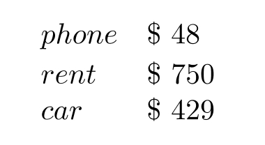  Solve. -Ginger has a total of  \$ 2600  in her checking account. If she writes a check for each of the items below, how much money will be left in her account?   A)   \$ 1372  B)   \$ 1363  C)   \$ 1373  D)  $1227 