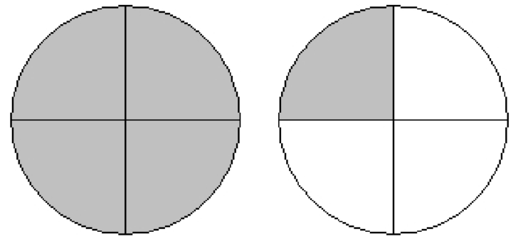  Identify a fraction or mixed number that represents the shaded part of the figure. -  A)   1 \frac{1}{4}  B)   \frac{5}{8}  C)   \frac{3}{5}  D)   1 \frac{2}{3}