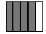  Draw a diagram to represent the number. - \frac{3}{5}  A)    B)    C)    D)    
