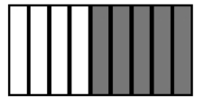  Draw a diagram to represent the number. - \frac{4}{9}  A)    B)    C)    D)    