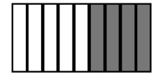  Draw a diagram to represent the number. - \frac{4}{9}  A)    B)    C)    D)    