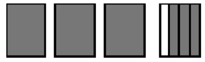  Draw a diagram to represent the number. - 3 \frac{3}{4}  A)    B)    C)    D)    
