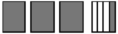  Draw a diagram to represent the number. - 3 \frac{3}{4}  A)    B)    C)    D)    