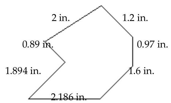  Solve. -Find the distance around (perimeter of)  the figure below.   A)  7.266 in. B)   9.066 \mathrm{in}  C)  10.74 in. D)   8.94 \mathrm{in} . 