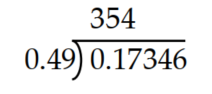 Insert the decimal point in the appropriate place. -  A)    B)    C)    D)   