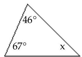 <strong>Find the measure of the missing angle(s). - </strong> A) 67^{\circ} B) 113^{\circ} C) 46^{\circ} D) 23