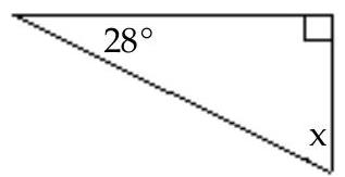 <strong>Find the measure of the missing angle(s). - </strong> A) 118^{\circ} B) 28^{\circ} C) 152^{\circ} D) 62^{\circ}