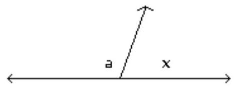 <strong>Find the measure of the missing angle(s). - a=123 ?</strong> A) 57^{\circ} B) 47^{\circ} C) 52^{\circ} D) 67^{\circ}