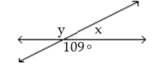 <strong>Find the measure of the missing angle(s). - </strong> A) x=109^{\circ} y=71^{\circ} B) x=19^{\circ} y=161^{\circ} C) x=71^{\circ} y=109^{\circ} D) x=119^{\circ} y=61^{\circ}