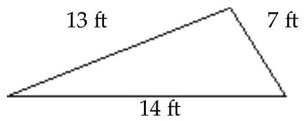 <strong>Find the perimeter or circumference. - </strong> A) 34 \mathrm{ft} B) 33 \mathrm{ft} C) 27 \mathrm{ft} D) 49 \mathrm{ft}