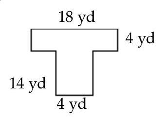 <strong>Find the perimeter. Use 3.14 for \pi when needed. - </strong> A) 54 \mathrm{yd} B) 76 \mathrm{yd} C) 128 \mathrm{yd} D) 72 \mathrm{yd}