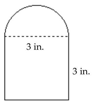 <strong>Find the perimeter. Use 3.14 for \pi when needed. - </strong> A) 18.42 in. B) 16.71 \mathrm{in} . C) 13.71 \mathrm{in} . D) 21.42 \mathrm{in} .