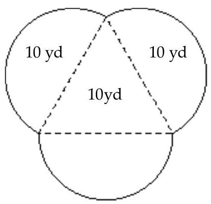 <strong>Find the perimeter. Use 3.14 for \pi when needed. - </strong> A) 31.4 \mathrm{yd} B) 82.8 \mathrm{yd} C) 61.4 \mathrm{yd} D) 47.1 \mathrm{yd}