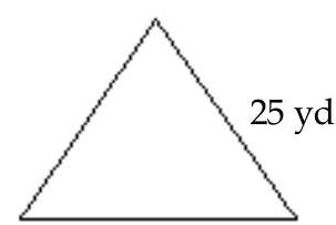 <strong>Find the perimeter or circumference. Use \pi \approx 3.14 when needed. - Equilateral triangle</strong> A) 312.5 \mathrm{yd} B) 74 \mathrm{yd} C) 50 \mathrm{yd} D) 75 \mathrm{yd}