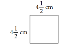  Find area of figure. Round to the nearest hundredth if necessary. -  A)   9 \mathrm{~cm}^{2}  B)   18 \mathrm{~cm}^{2}  C)   16 \frac{1}{4} \mathrm{~cm}^{2}  D)   20 \frac{1}{4} \mathrm{~cm}^{2}