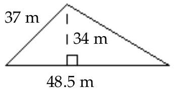  Find area of figure. Round to the nearest hundredth if necessary. -  A)   824.5 \mathrm{~m}^{2}  B)   629 \mathrm{~m}^{2}  C)   578 \mathrm{~m}^{2}  D)   1649 \mathrm{~m}^{2}